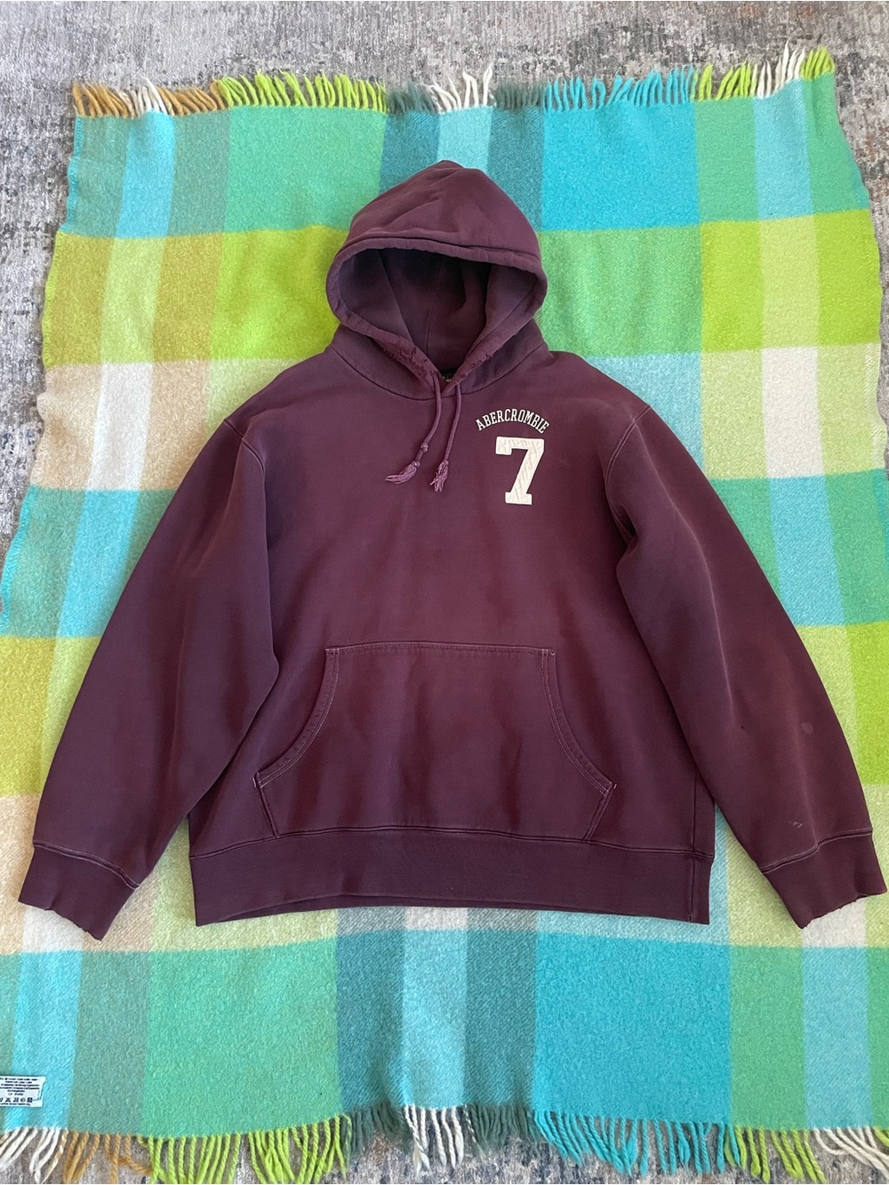 Vintage Abercrombie & Fitch Y2K Embroidered #7 Pullover Sweatshirt Men’s